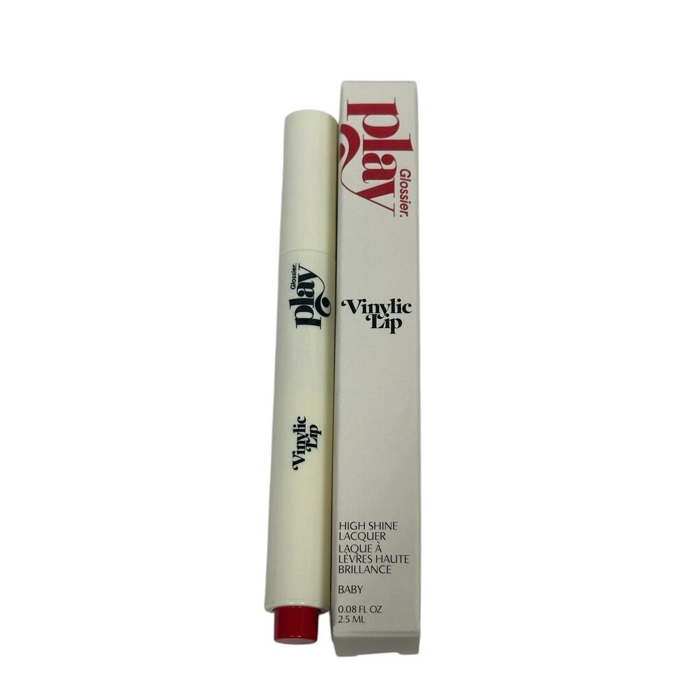 Glossier Play Vinylic Lip High Shine Red Lacquer Color - Baby - NEW